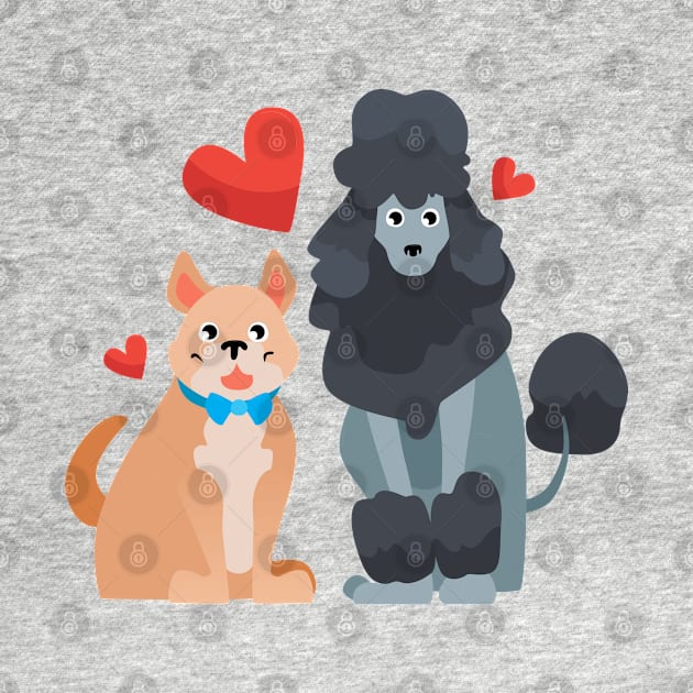 Dogs Lovely Couple by Mako Design 